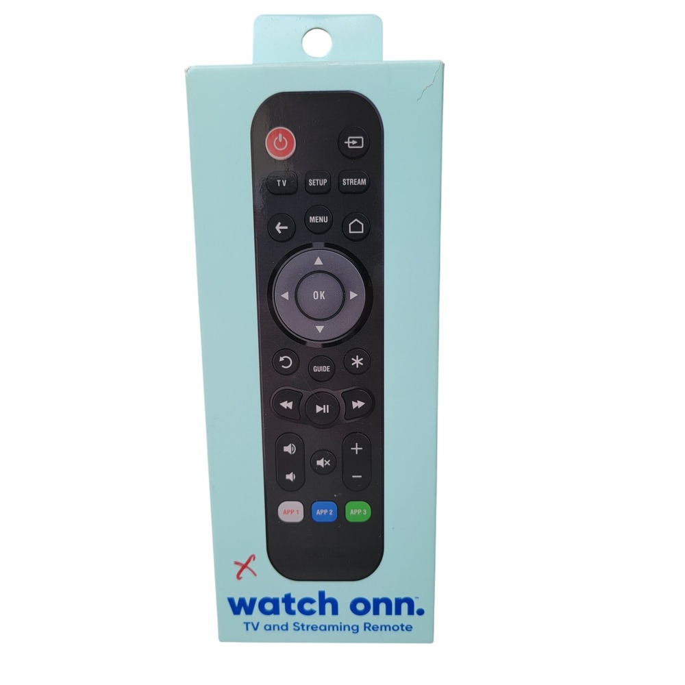 onn TV and Streaming Remote Universal 3 Device 100112176‎ Black NO BATTERIES